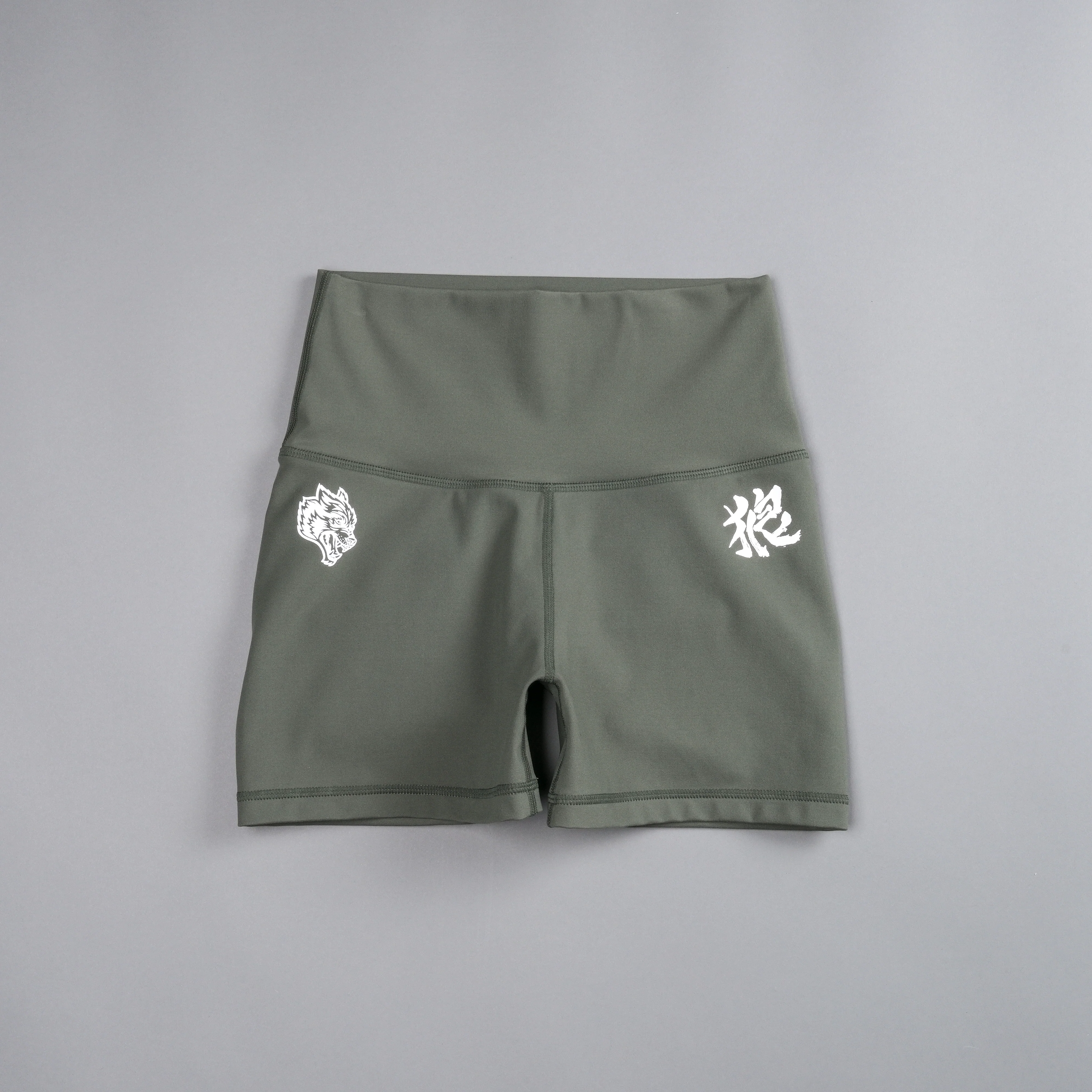 Wolf Kanji "Energy" Pump Shorts in Pine Green - Image 3