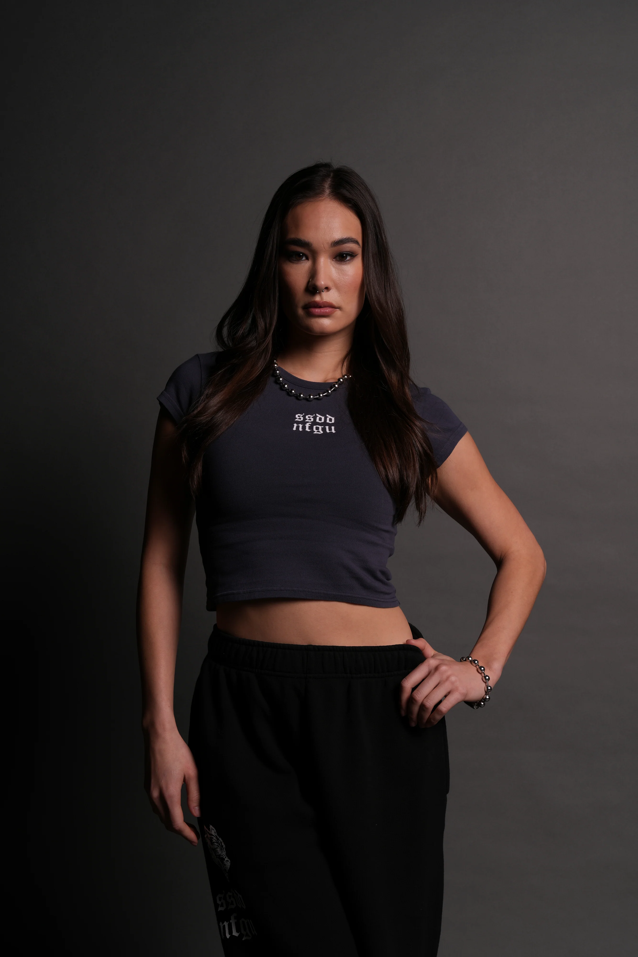 Wolf Label SSDDNFGU "Baby" Tee in Midnight Blue - Image 7