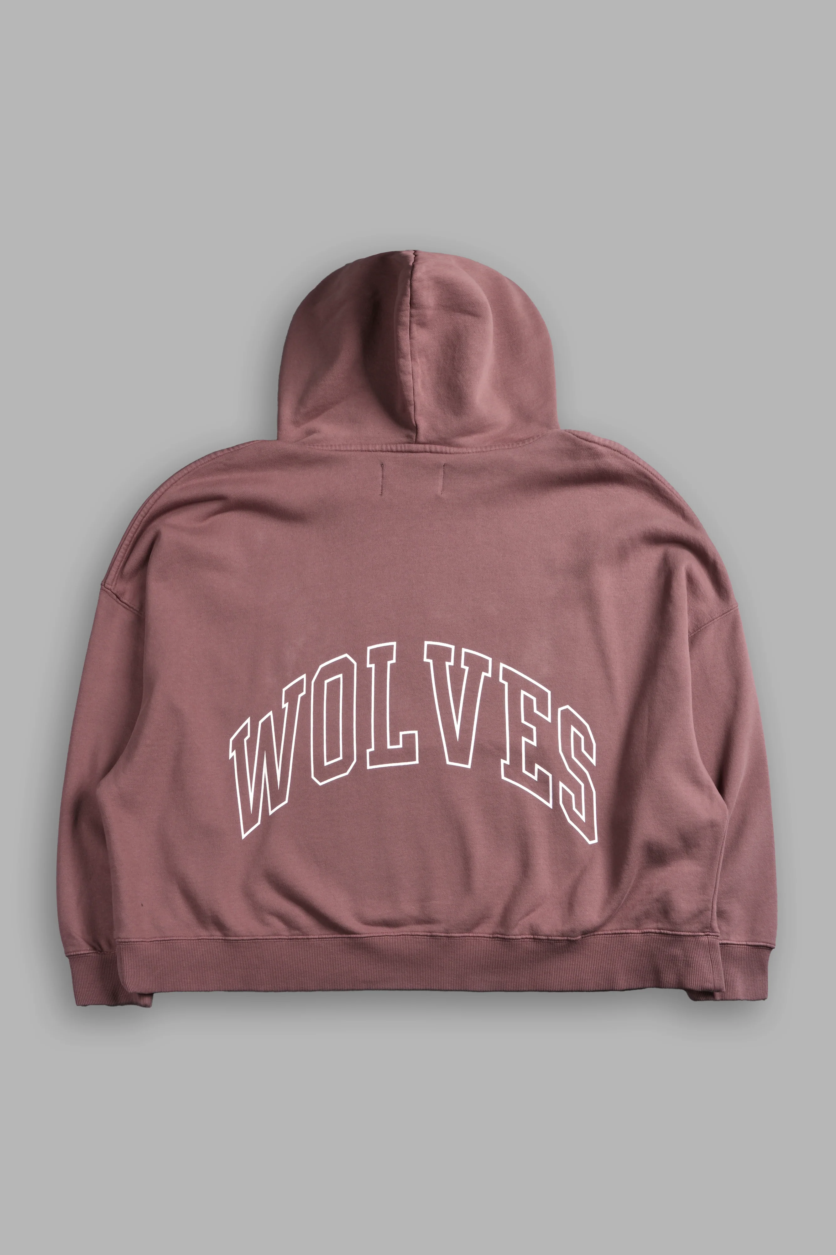 Wolf of the Flame Grunge "Gage Box Cut" Hoodie in Mauve - Image 3