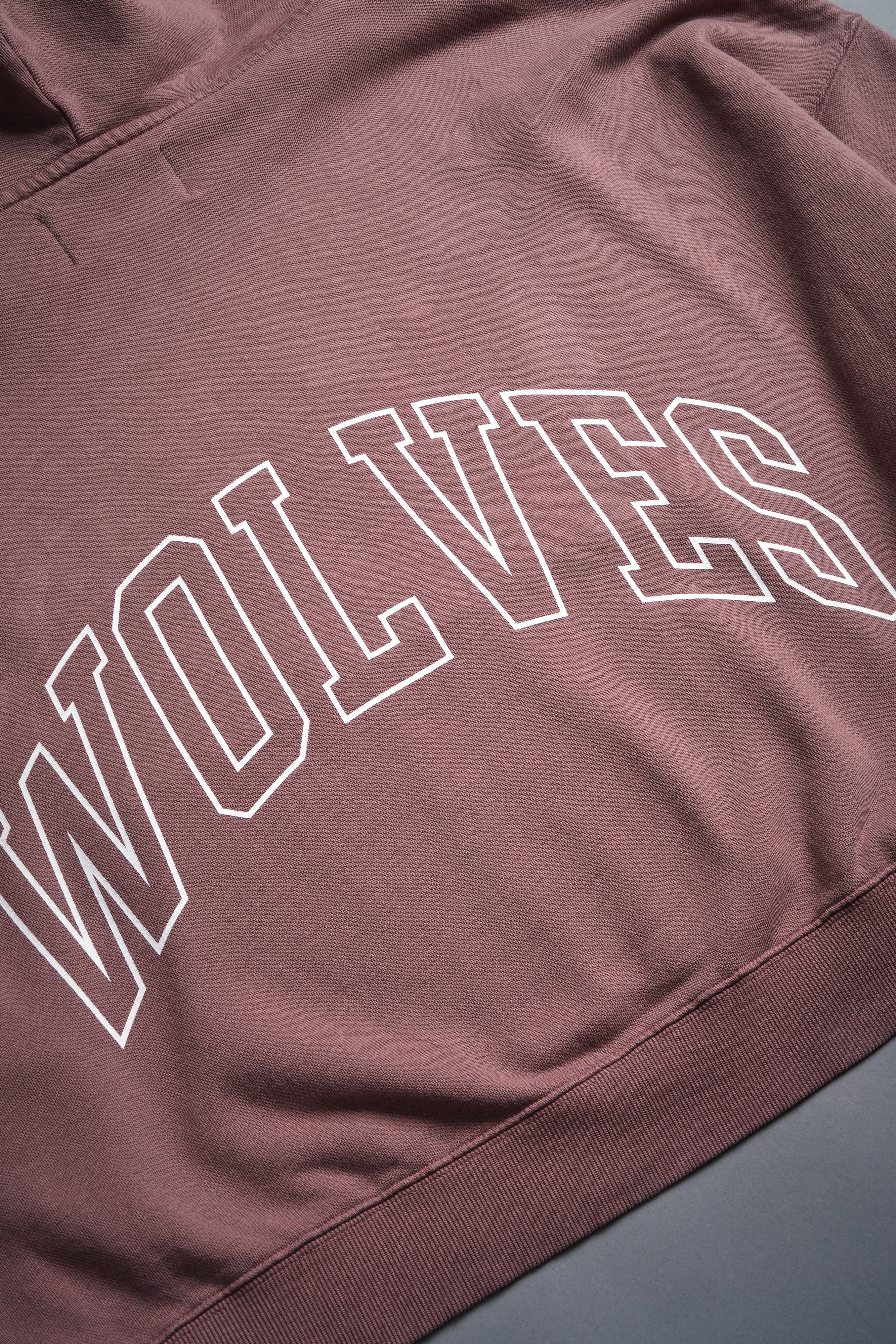 Wolf of the Flame Grunge "Gage Box Cut" Hoodie in Mauve - Image 9