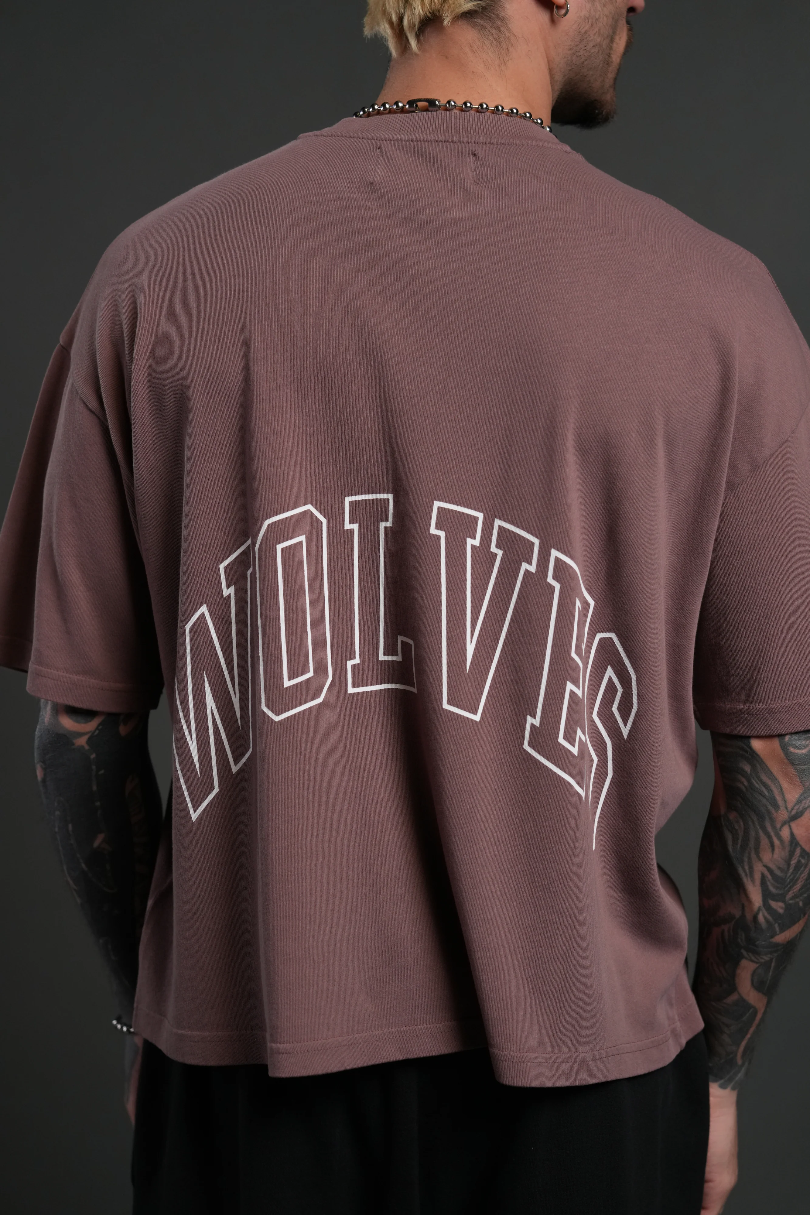 Wolf of the Flame Premium "Box Cut" Tee in Mauve - Image 6