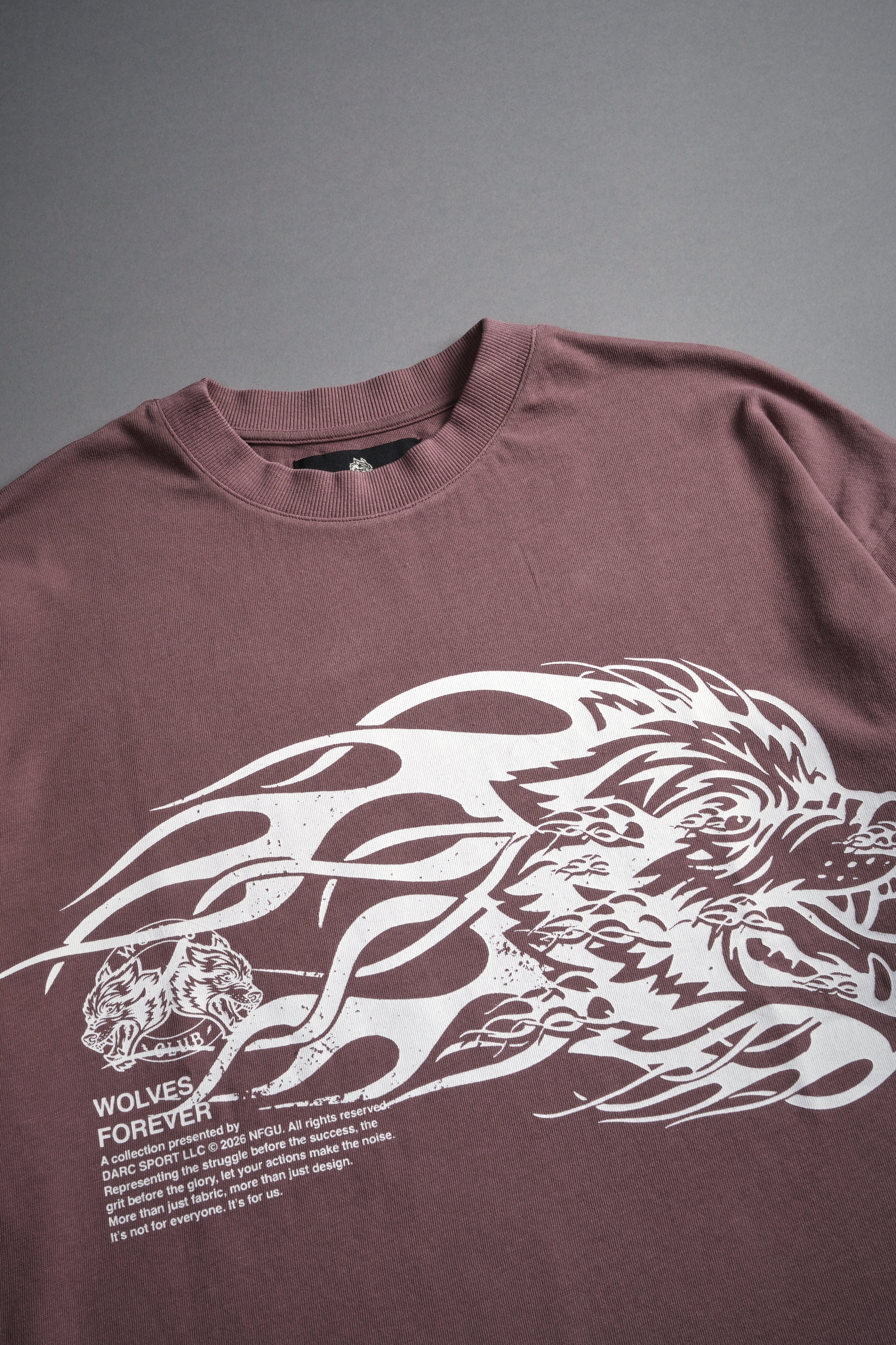 Wolf of the Flame Premium "Box Cut" Tee in Mauve - Image 7