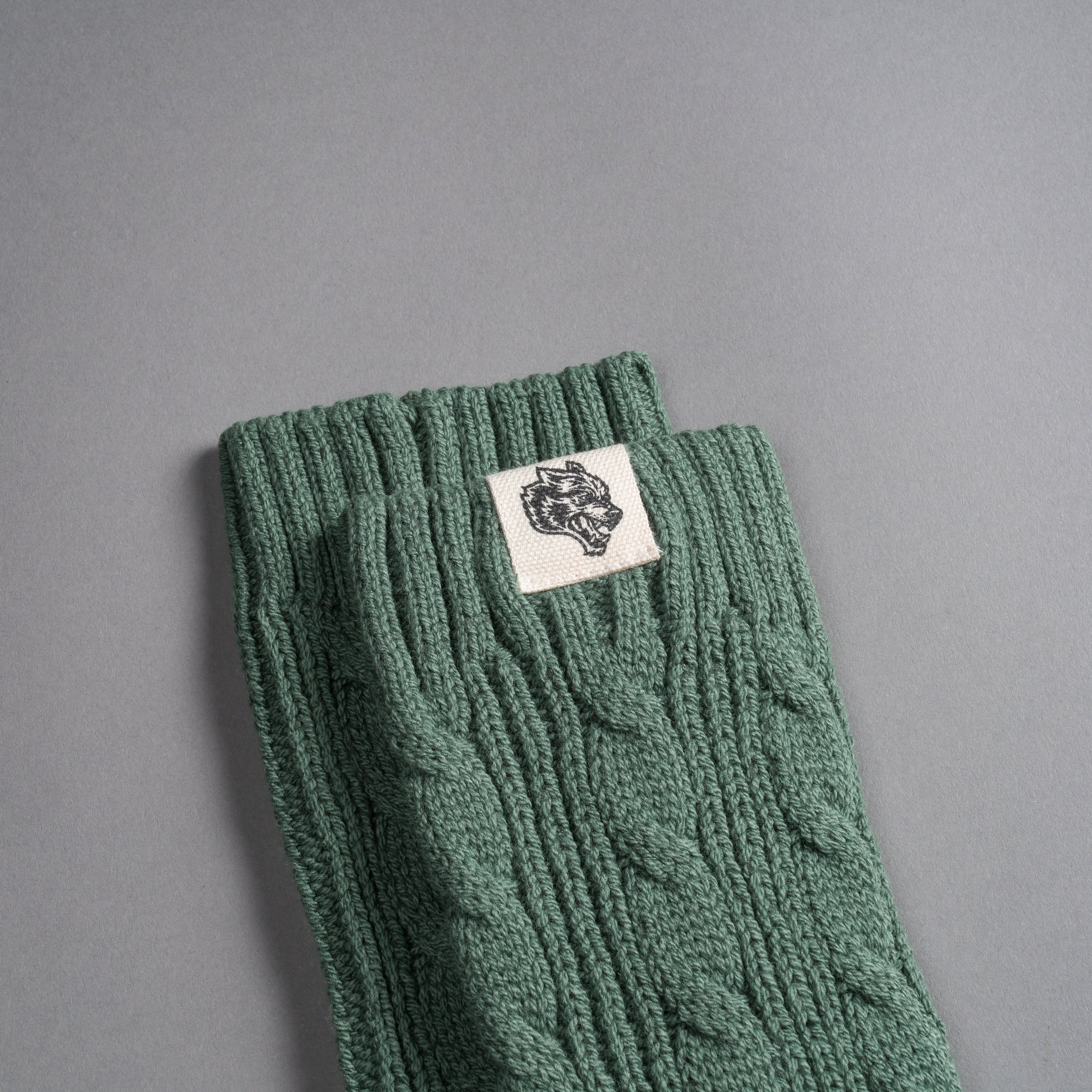 Wolf Patch Evey Socks in Rosemary - Image 2