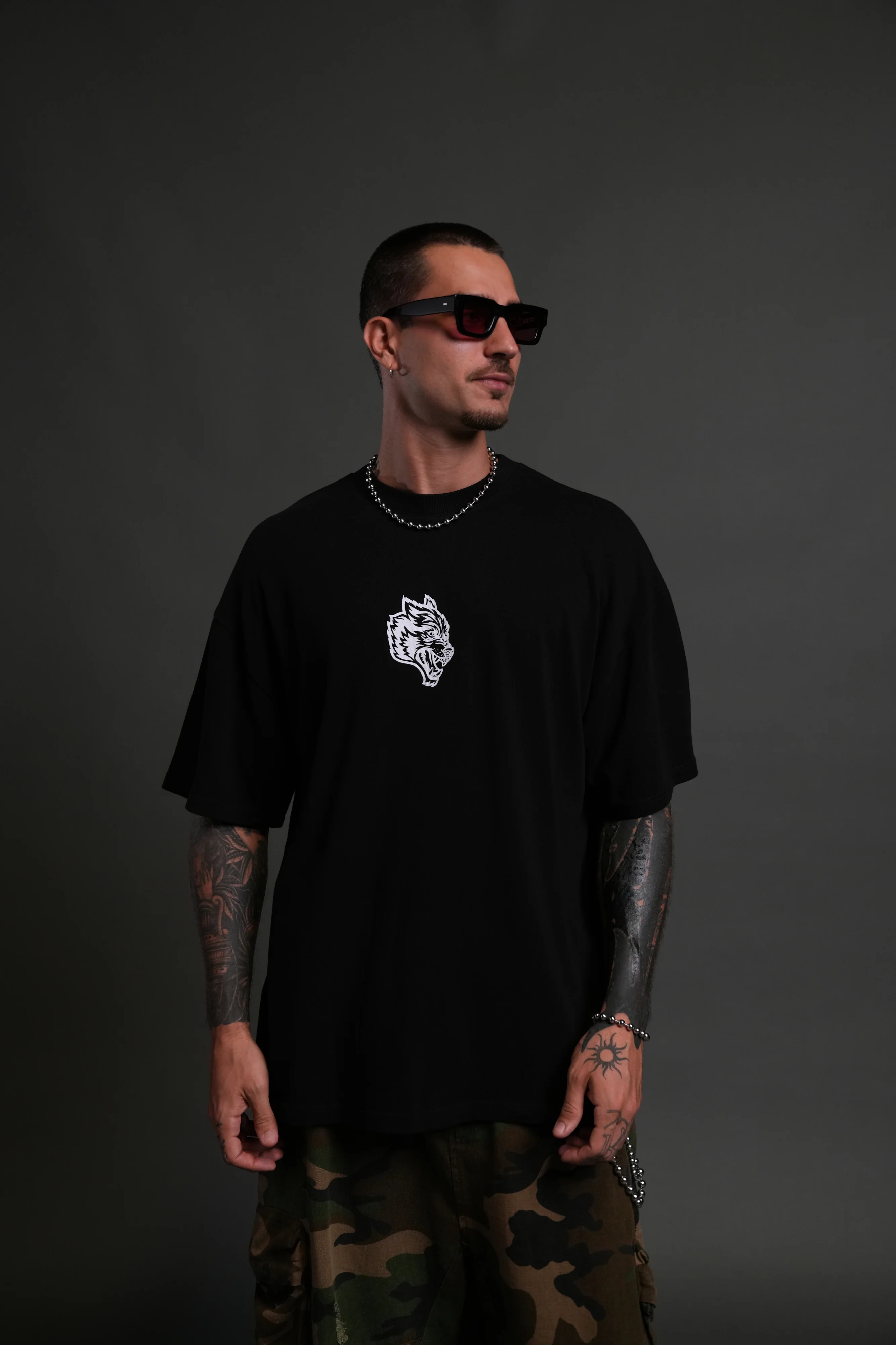 Wolves Club FRVR Unisex "Premium" Oversized Tee in Black - Image 2