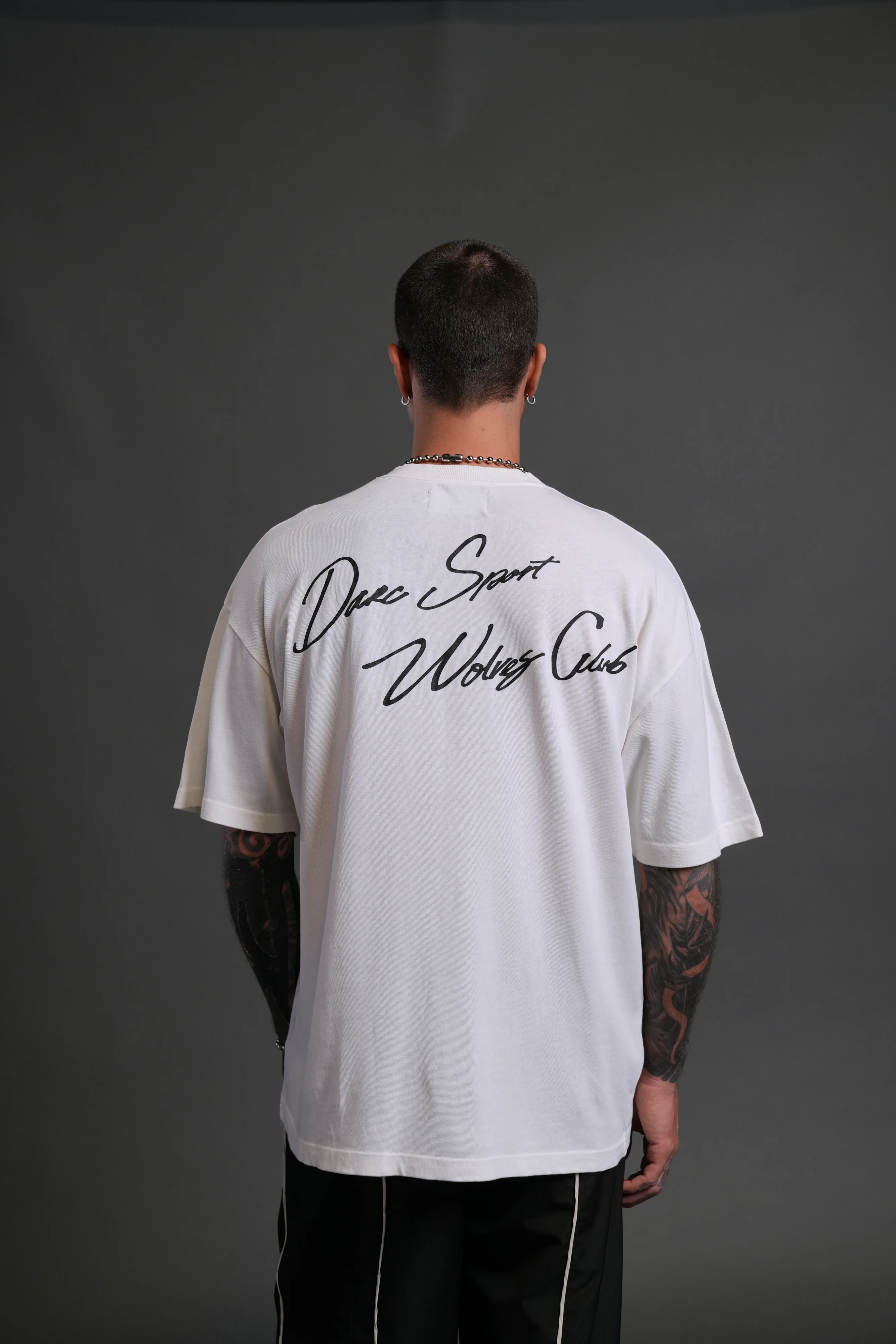 Wolves Club FRVR Unisex "Premium" Oversized Tee in Cream - Image 4