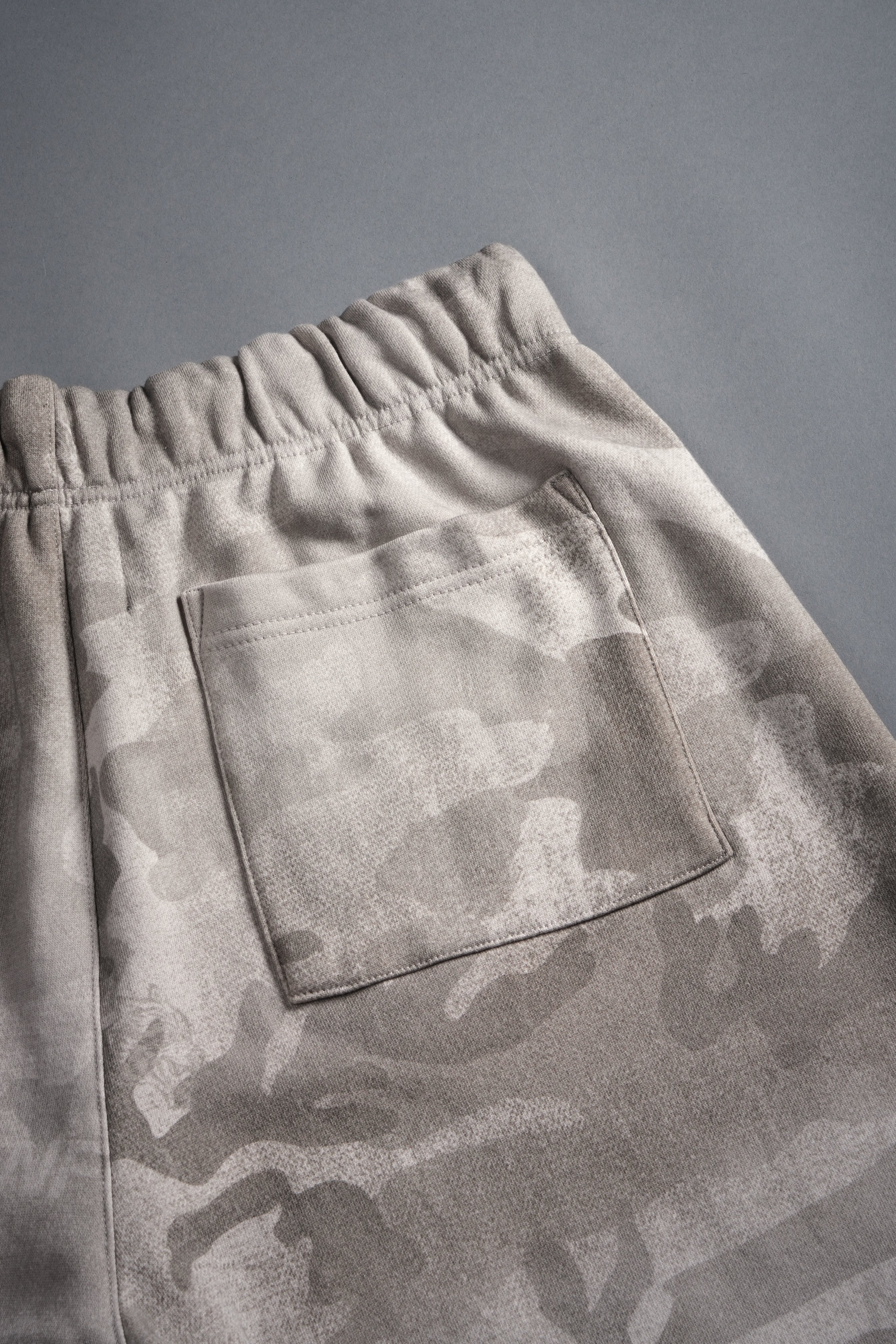 Wolves Club Post Lounge Unisex Sweat Shorts in Clay Vintage Woodland Camo - Image 17