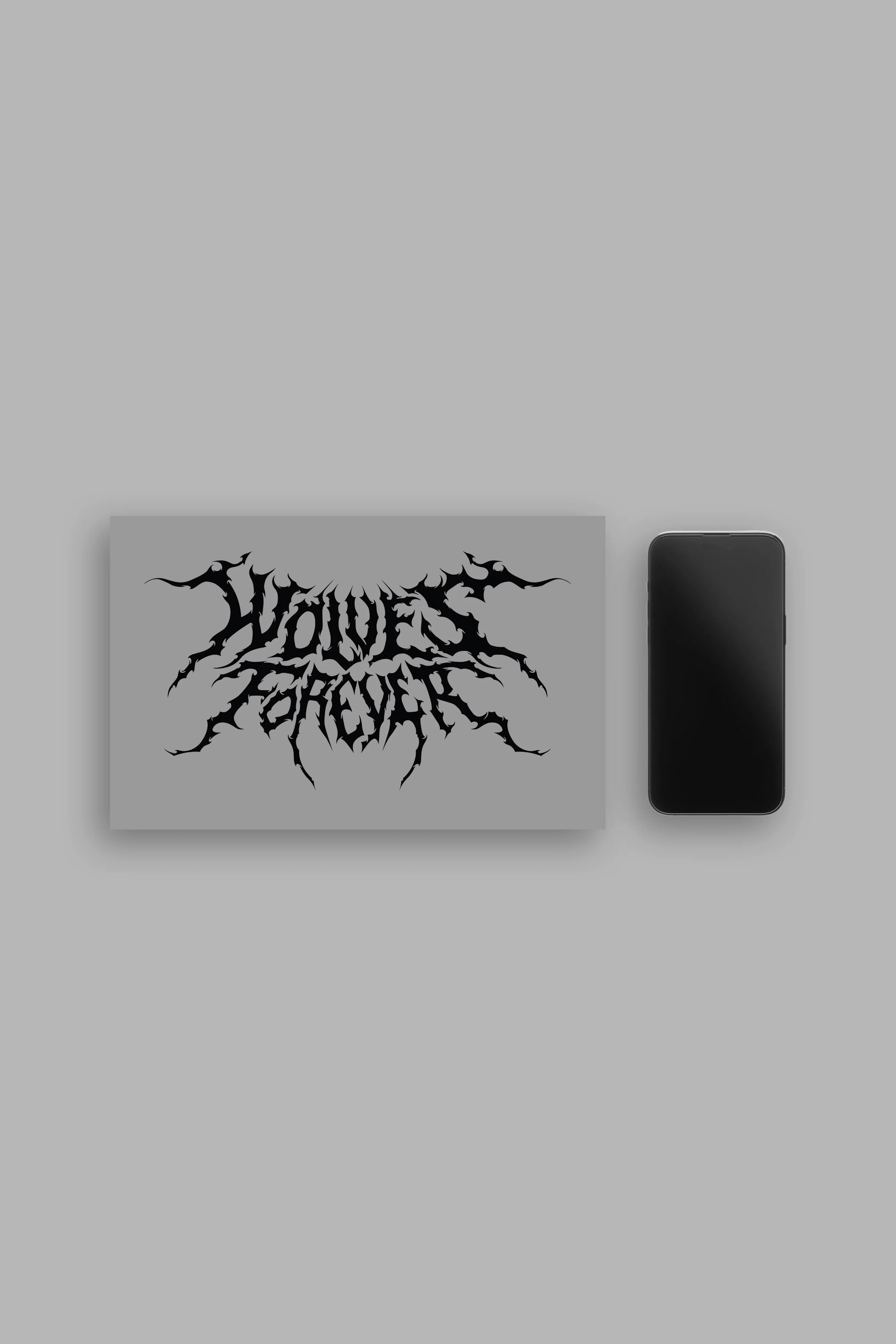 Wolves Forever Hesh Large Vinyl Decal in Black - Image 2