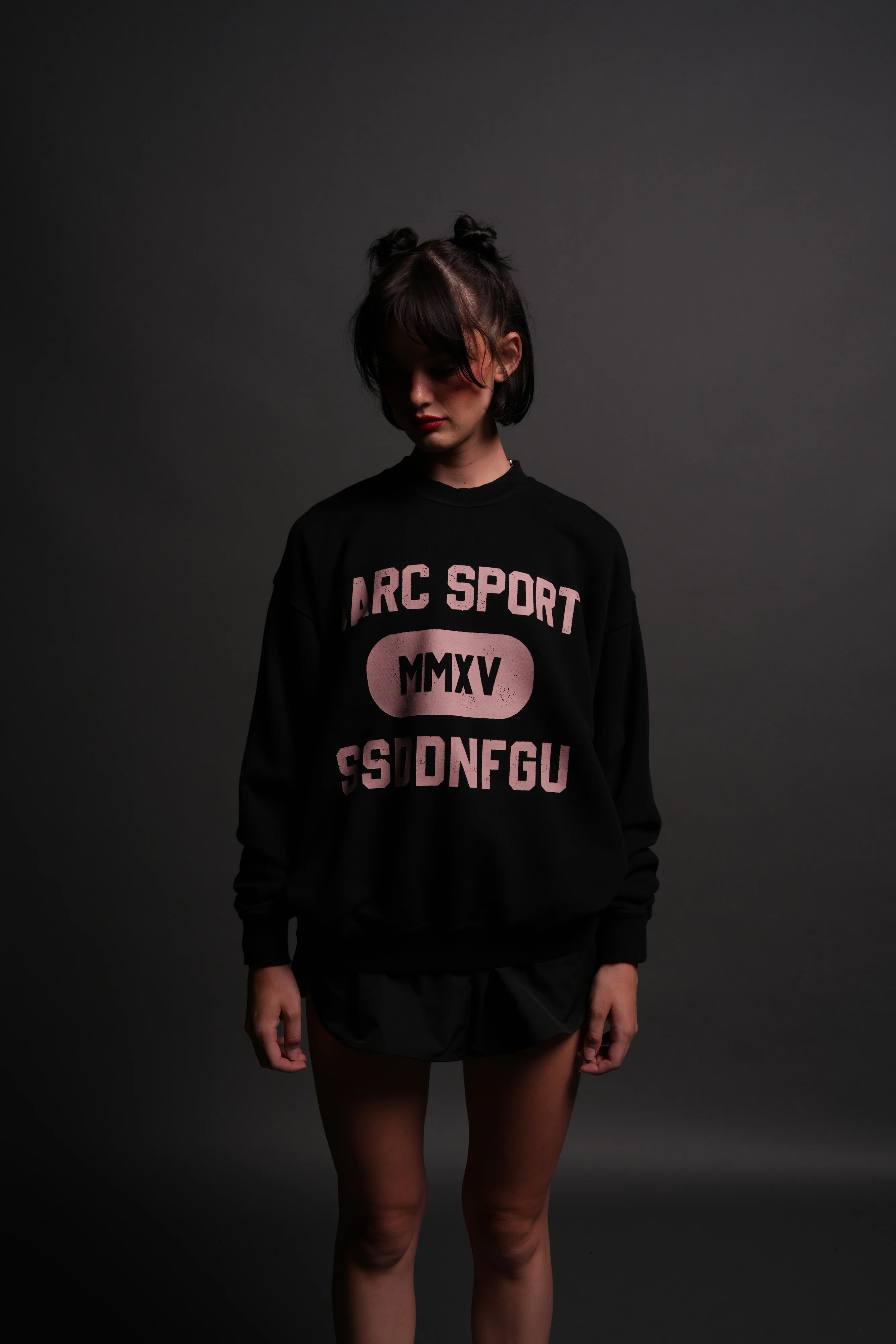 Wolves Forever London Crewneck in Black/Pink - Image 2