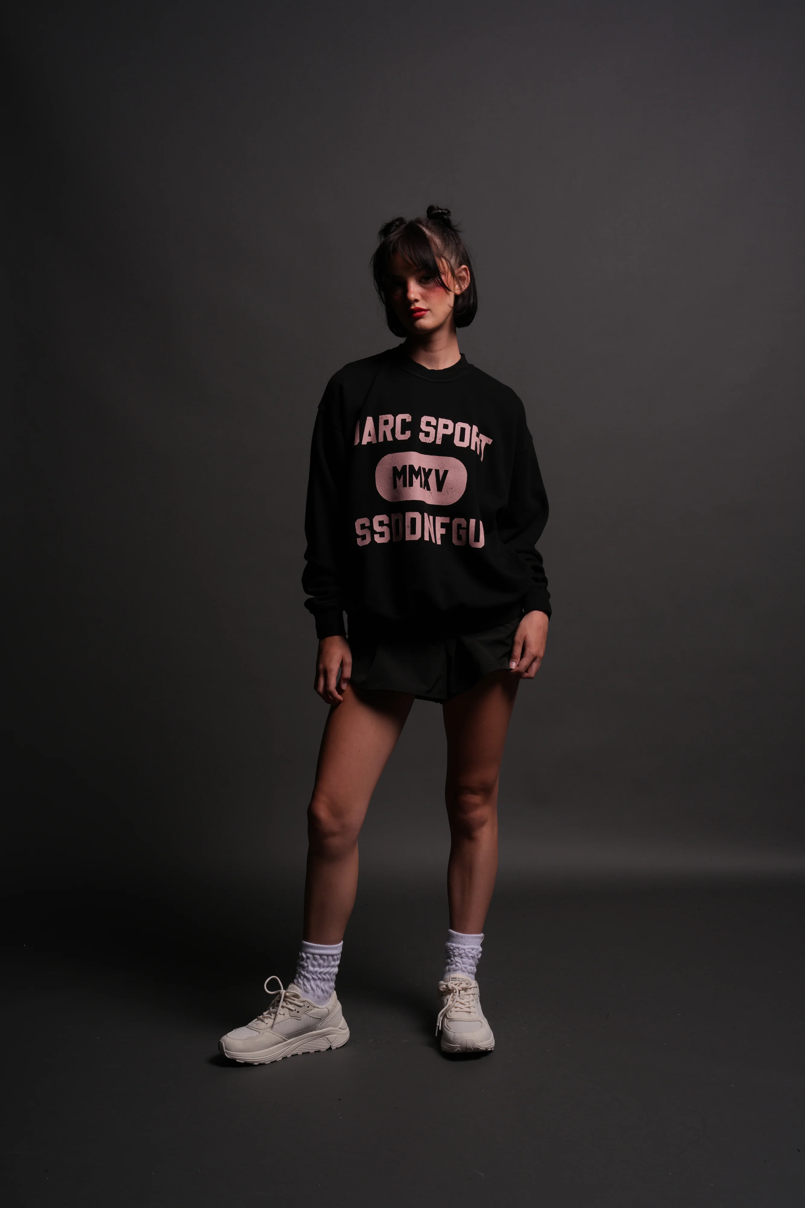 Wolves Forever London Crewneck in Black/Pink - Image 4