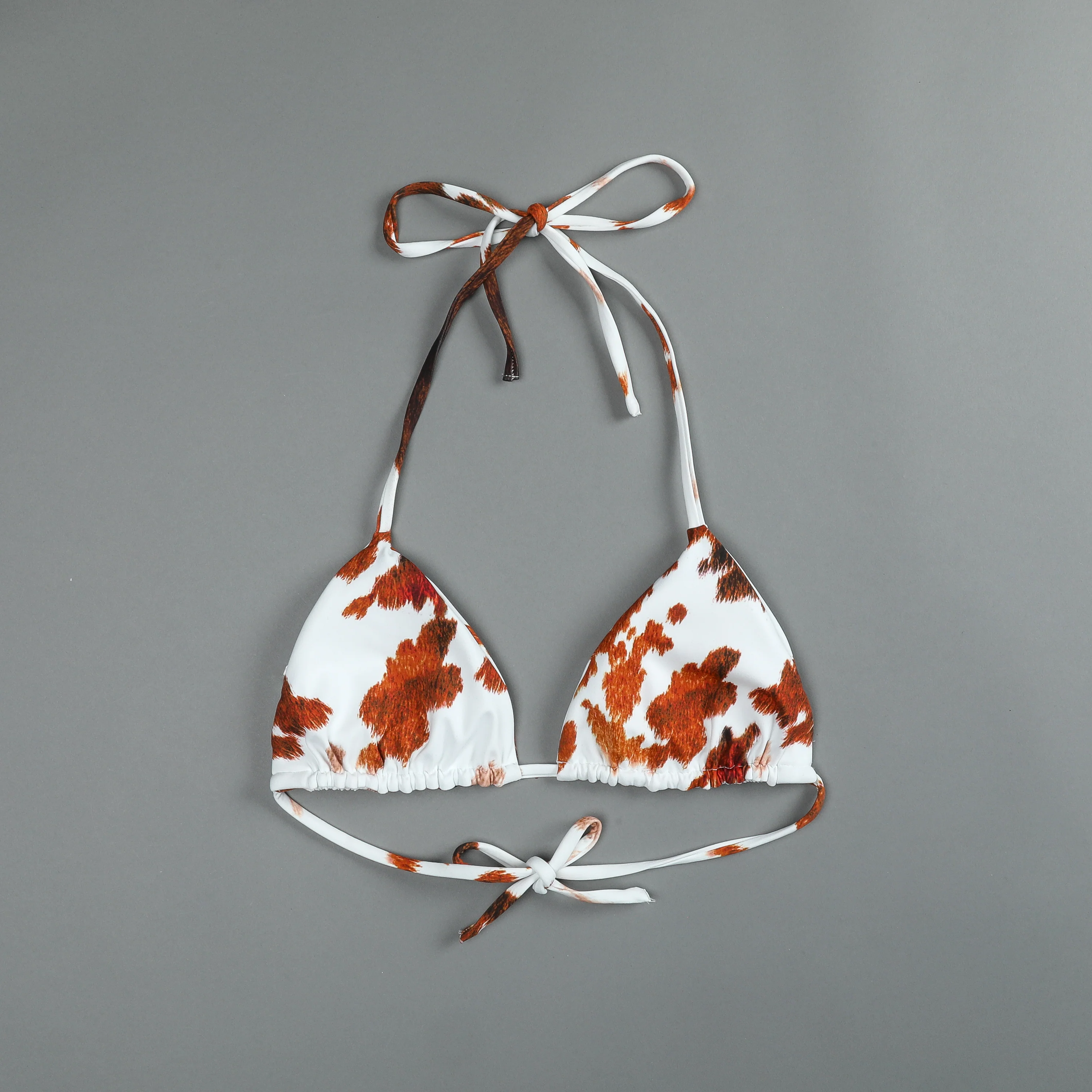 Wolves Forever Nikita Triangle Top in Canyon Cow Print - Image 3