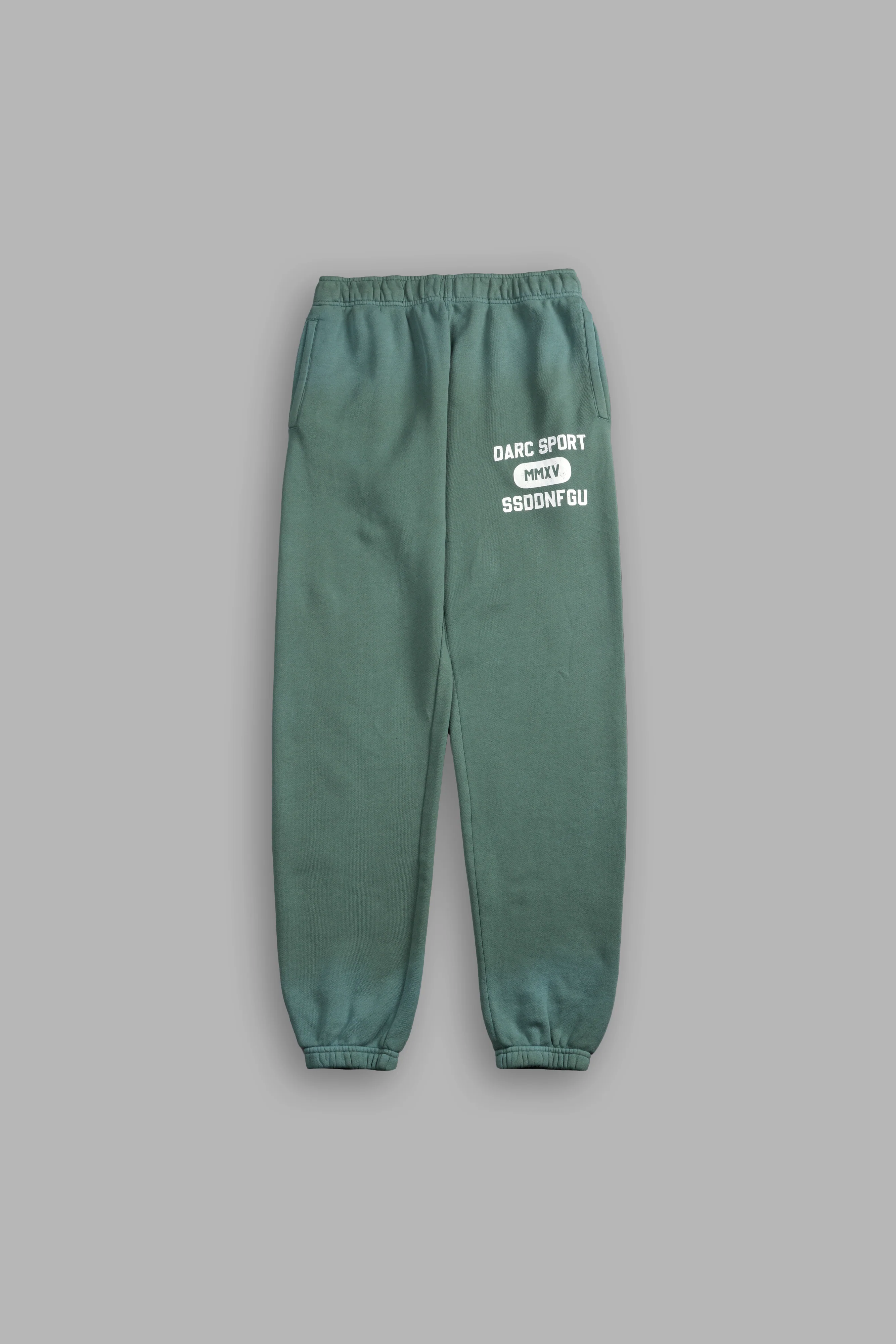 Wolves Forever She Post Lounge Sweats in Hunter Green Driftwash - Image 3