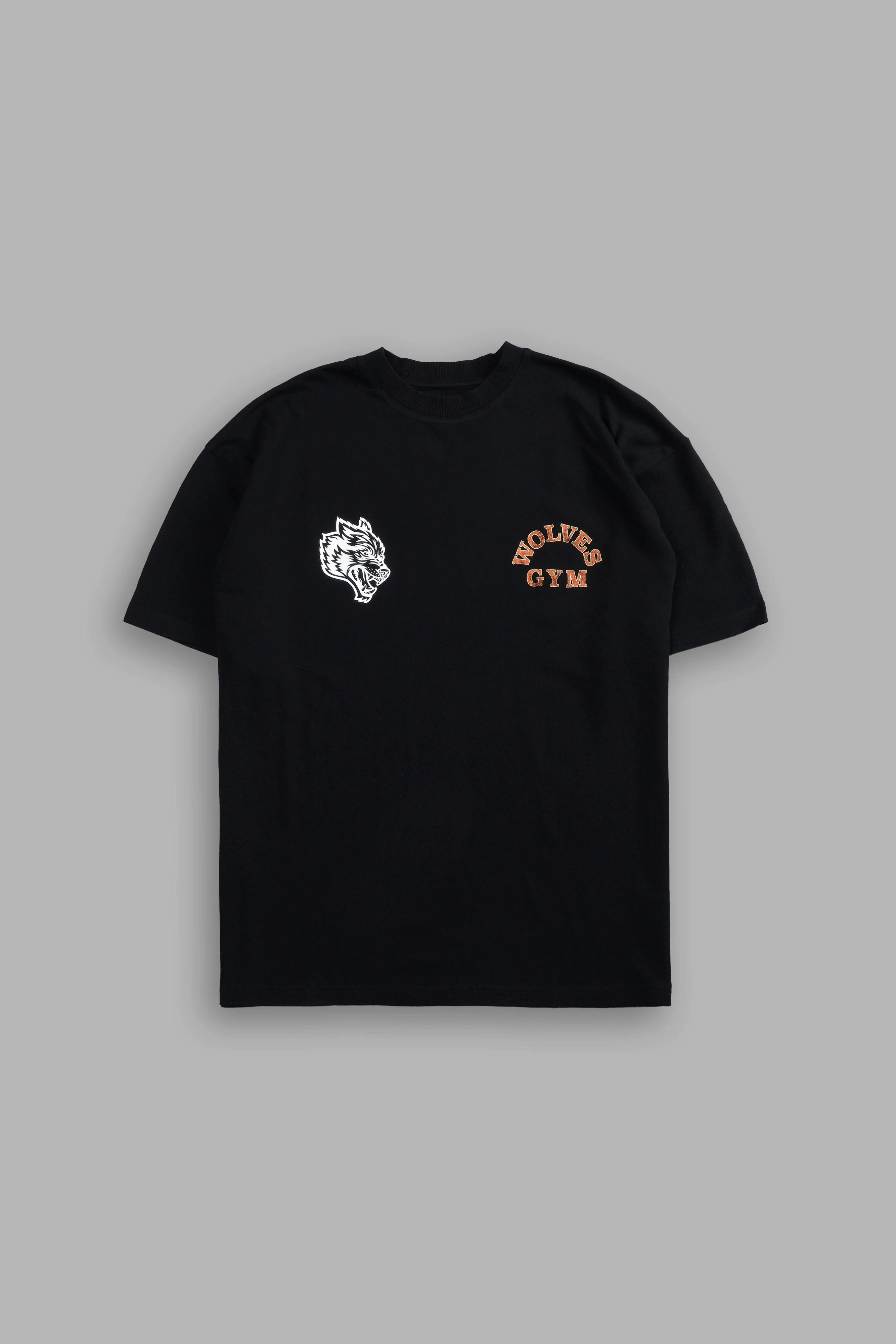 Wolves Gym V2 "Premium" Oversized Tee in Black - Image 3