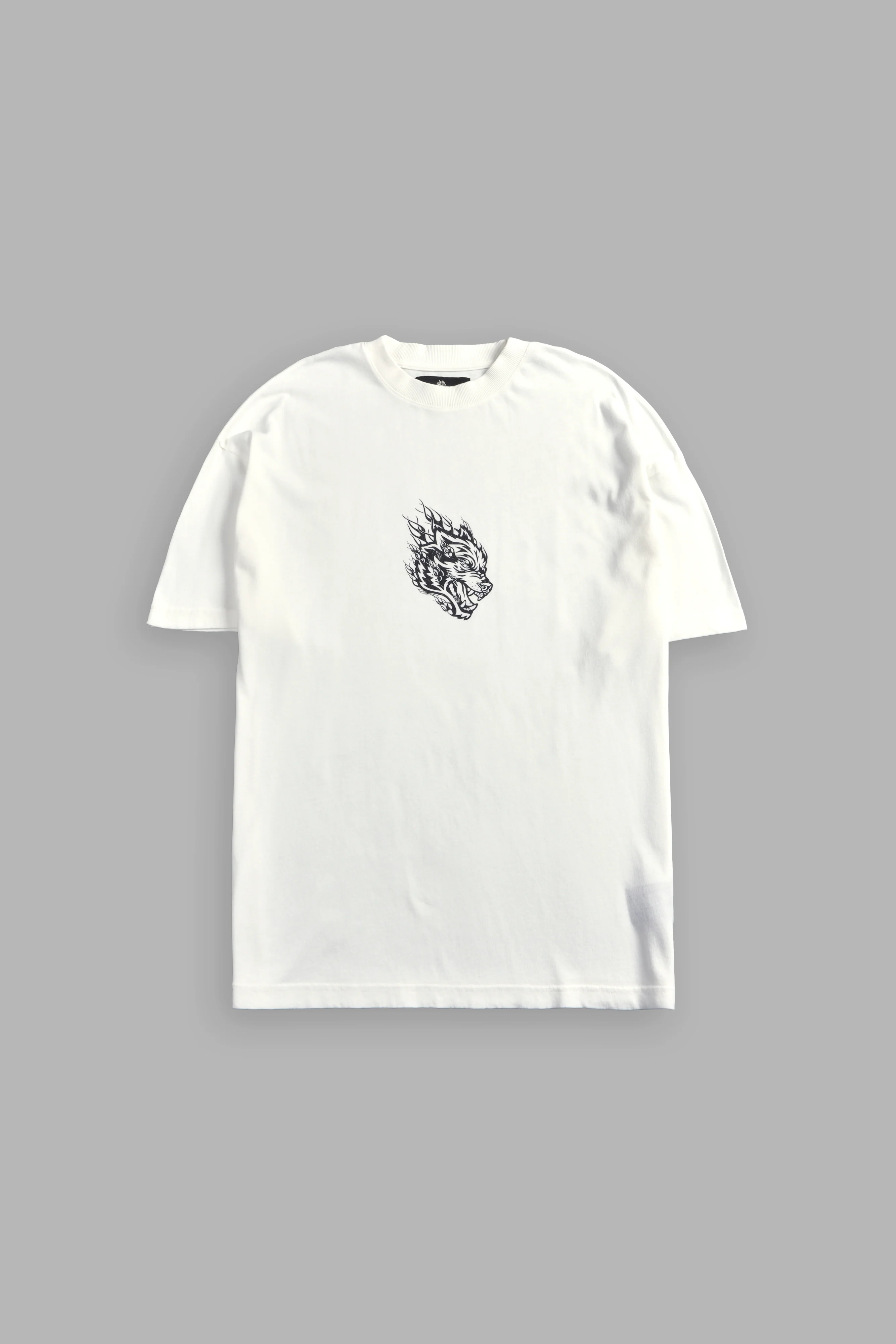 Wolves Inferno "Premium" Oversized Tee in Cream - Image 3