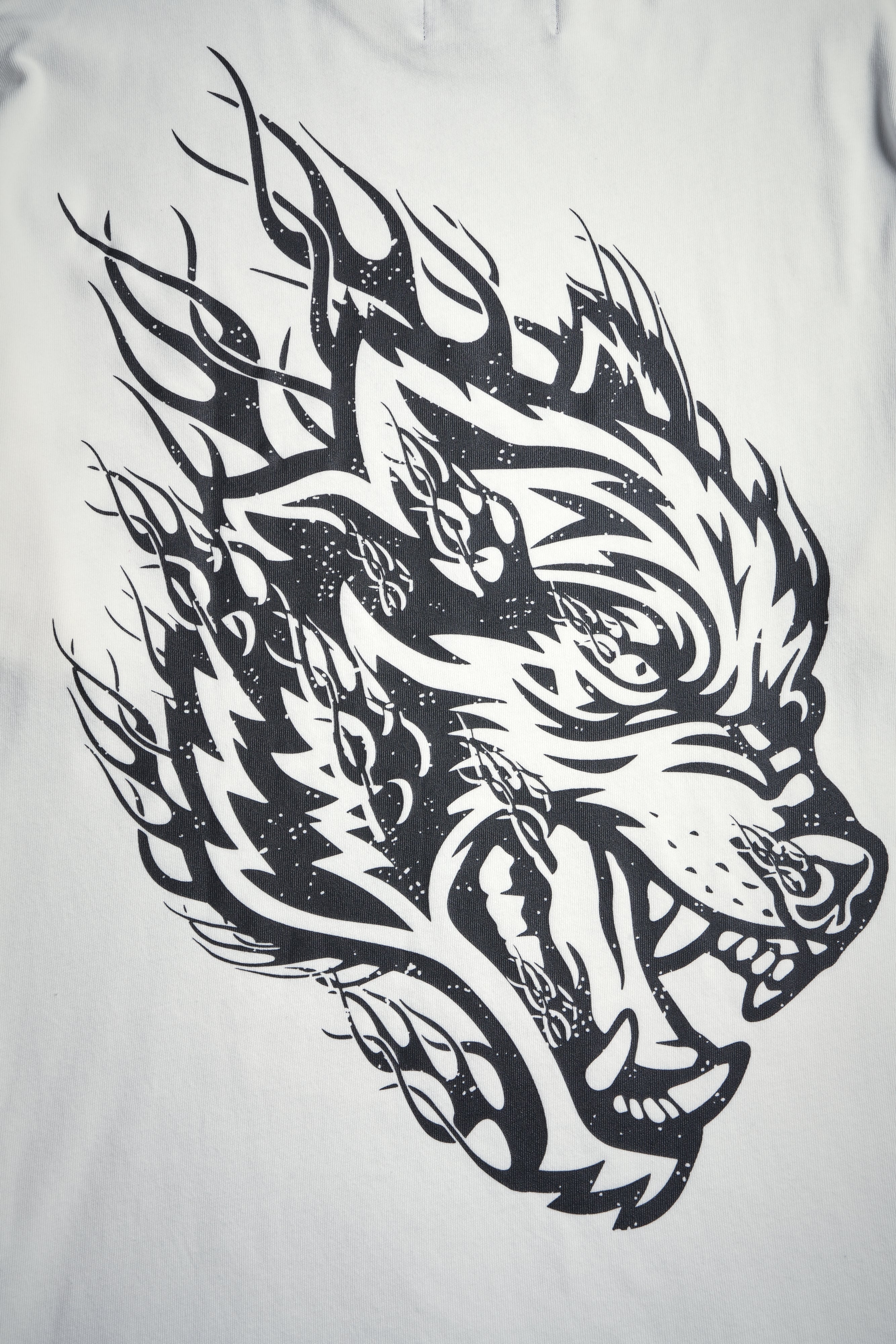 Wolves Inferno "Premium" Oversized Tee in Cream - Image 9