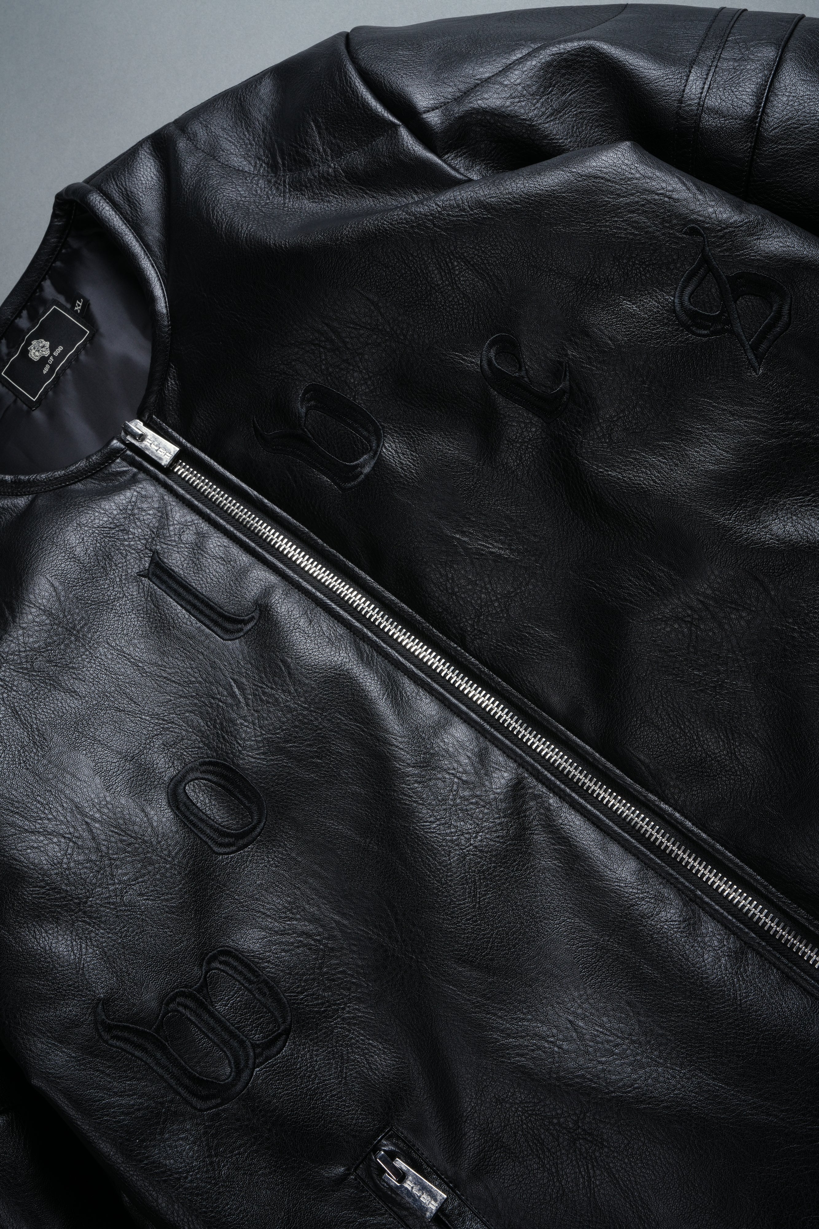Wolves Pyramid Jesse Biker Jacket in Black - Image 11