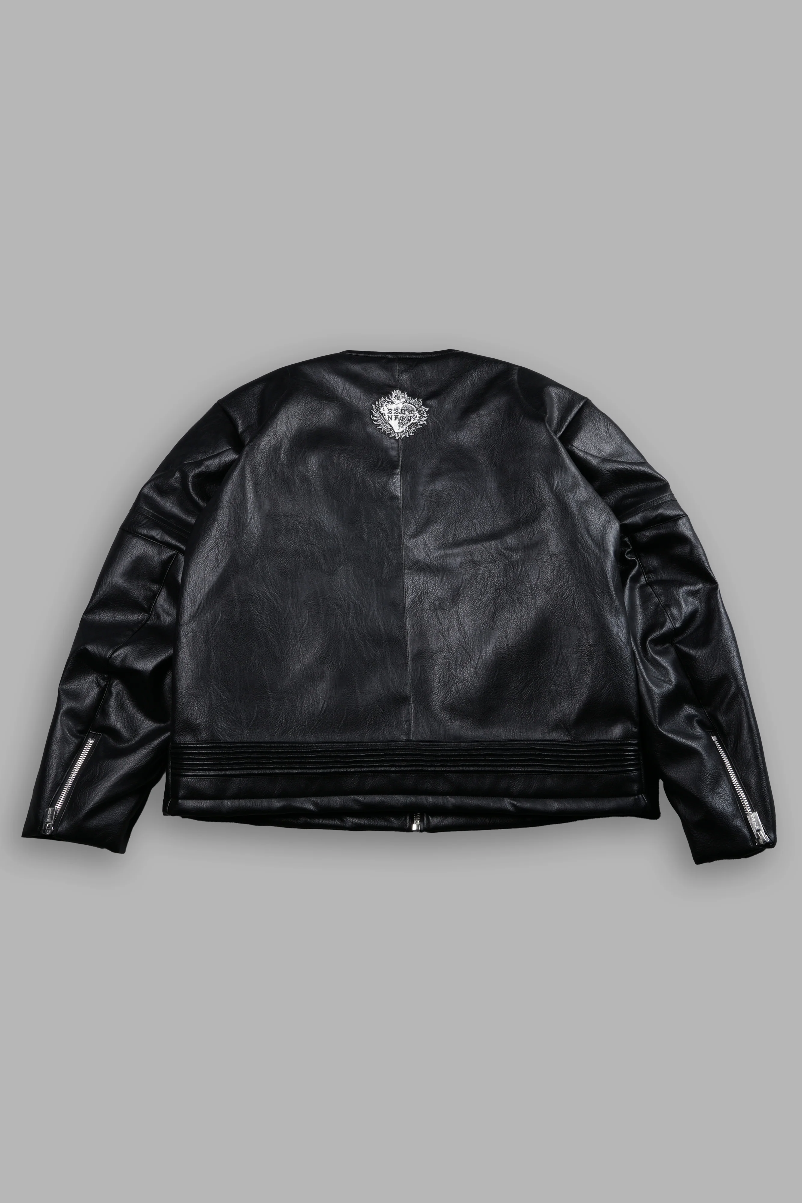 Wolves Pyramid Jesse Biker Jacket in Black - Image 3