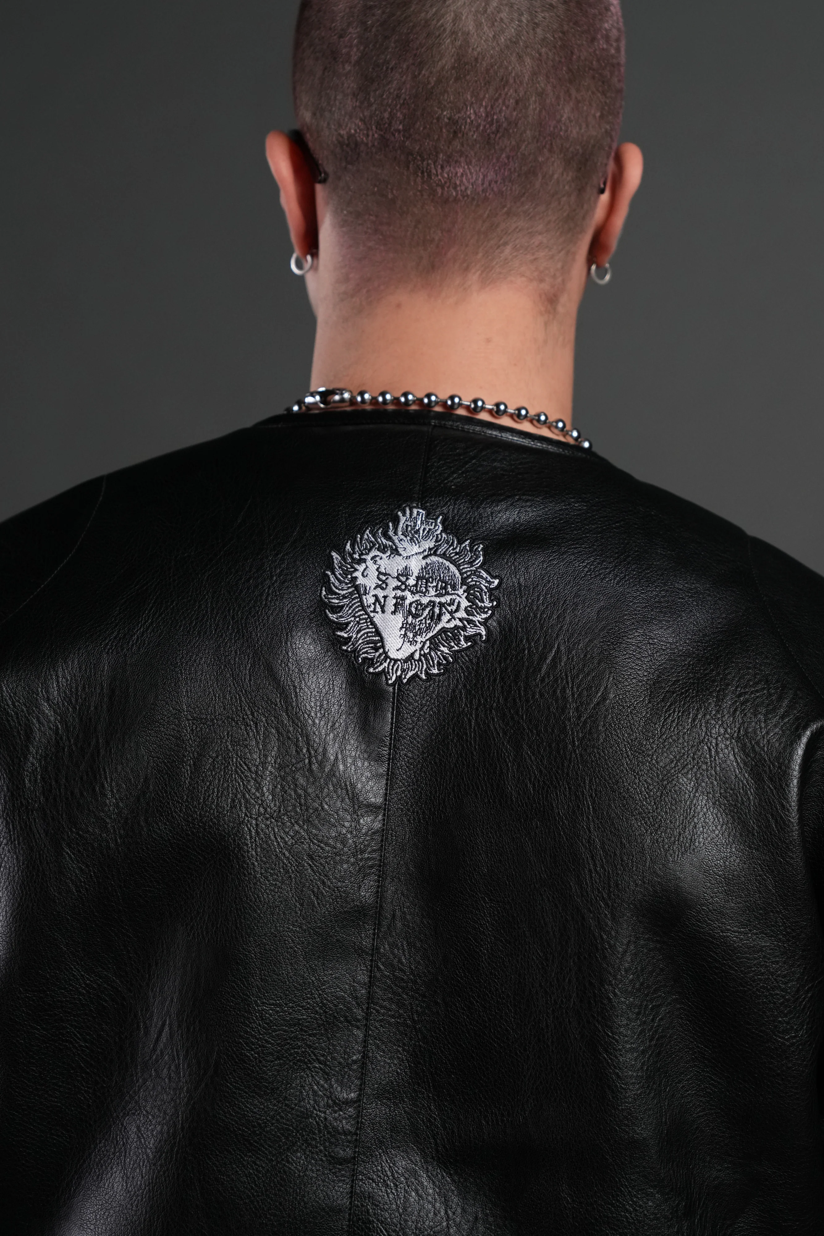 Wolves Pyramid Jesse Biker Jacket in Black - Image 8