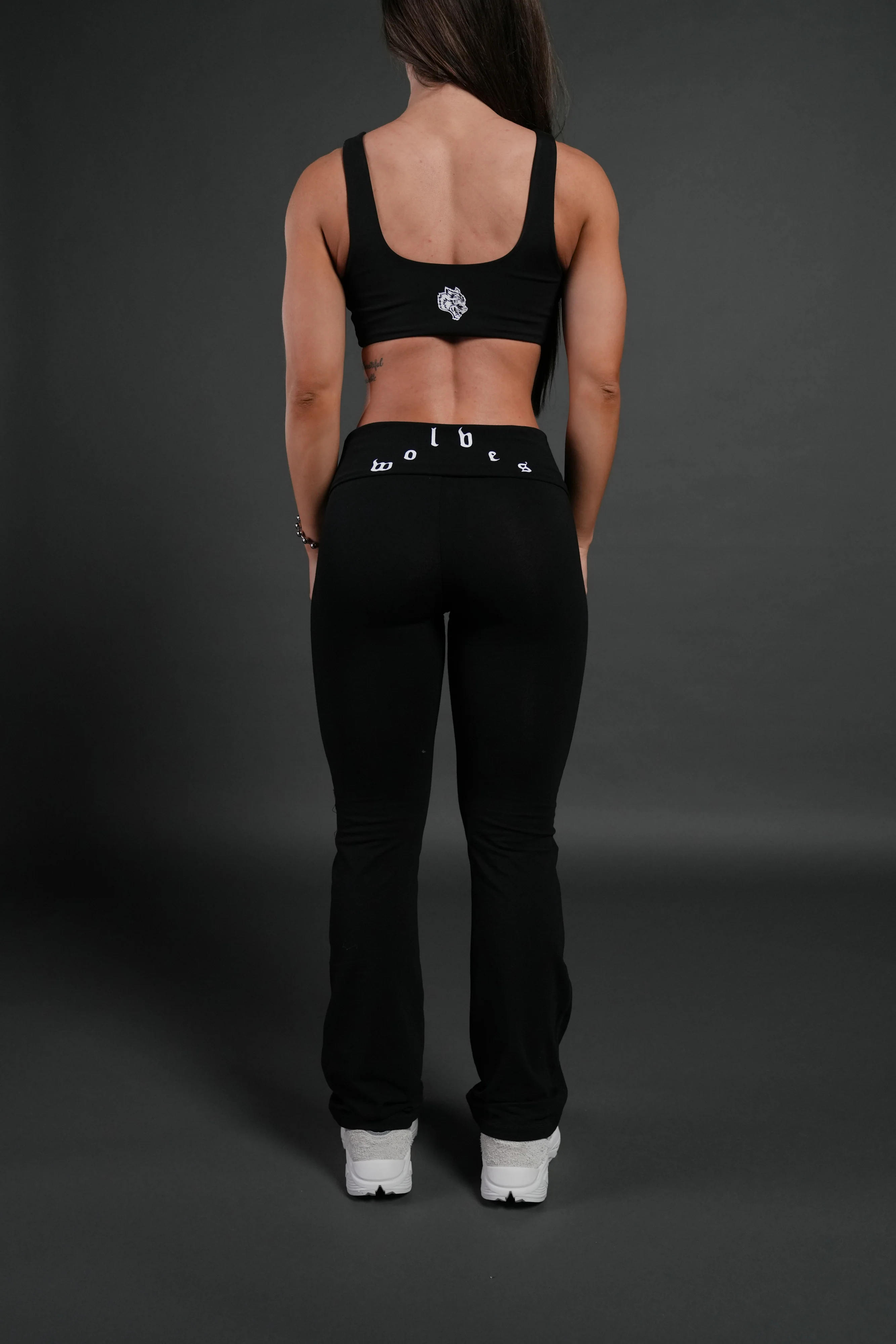 Wolves Pyramid Romy Foldover Pants in Black - Image 3