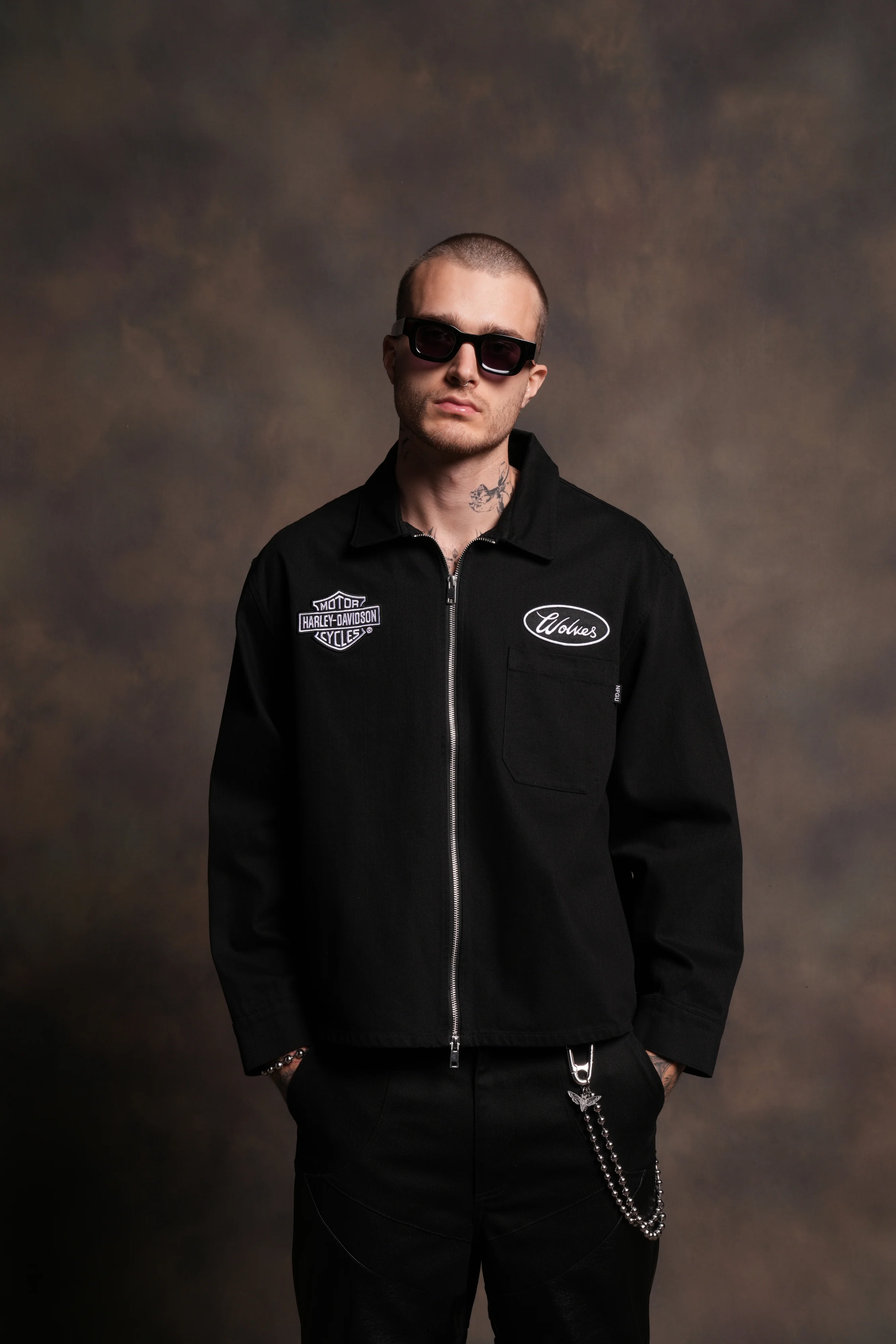 Wolves Ride LS Vince Shirt in Black - Image 4