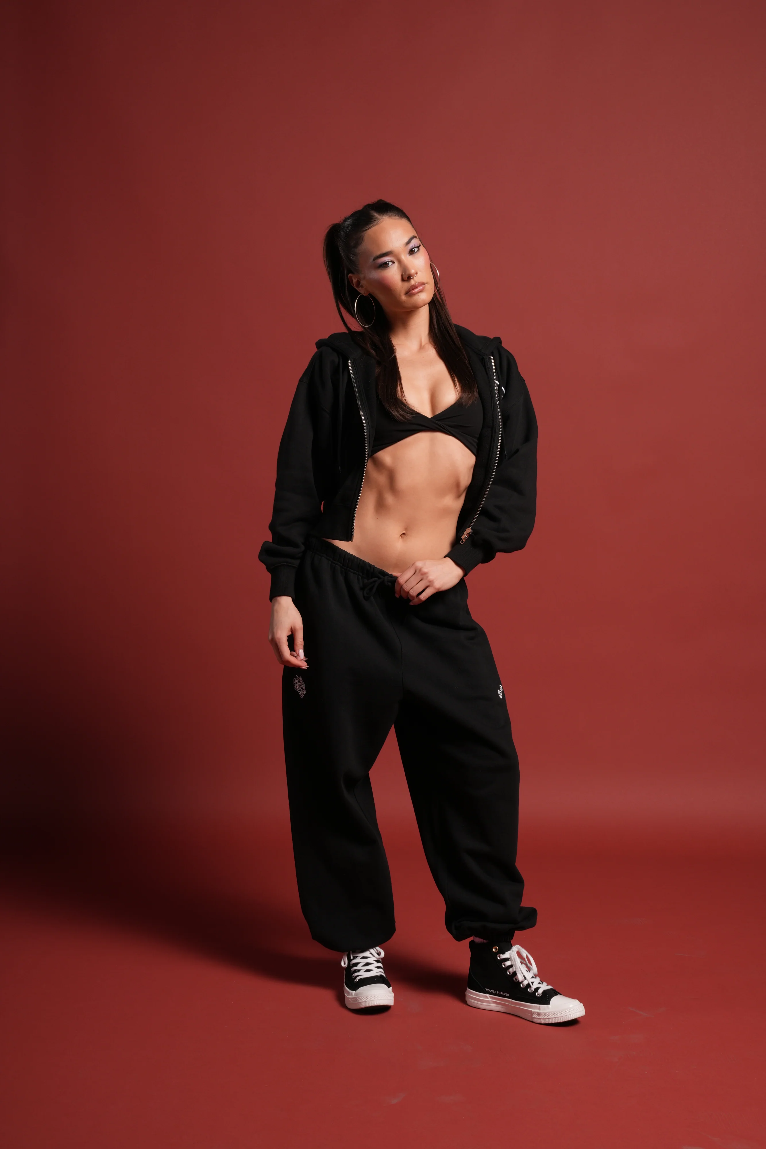 Y2Kulture Lounger Sweat Pants in Black - Image 7