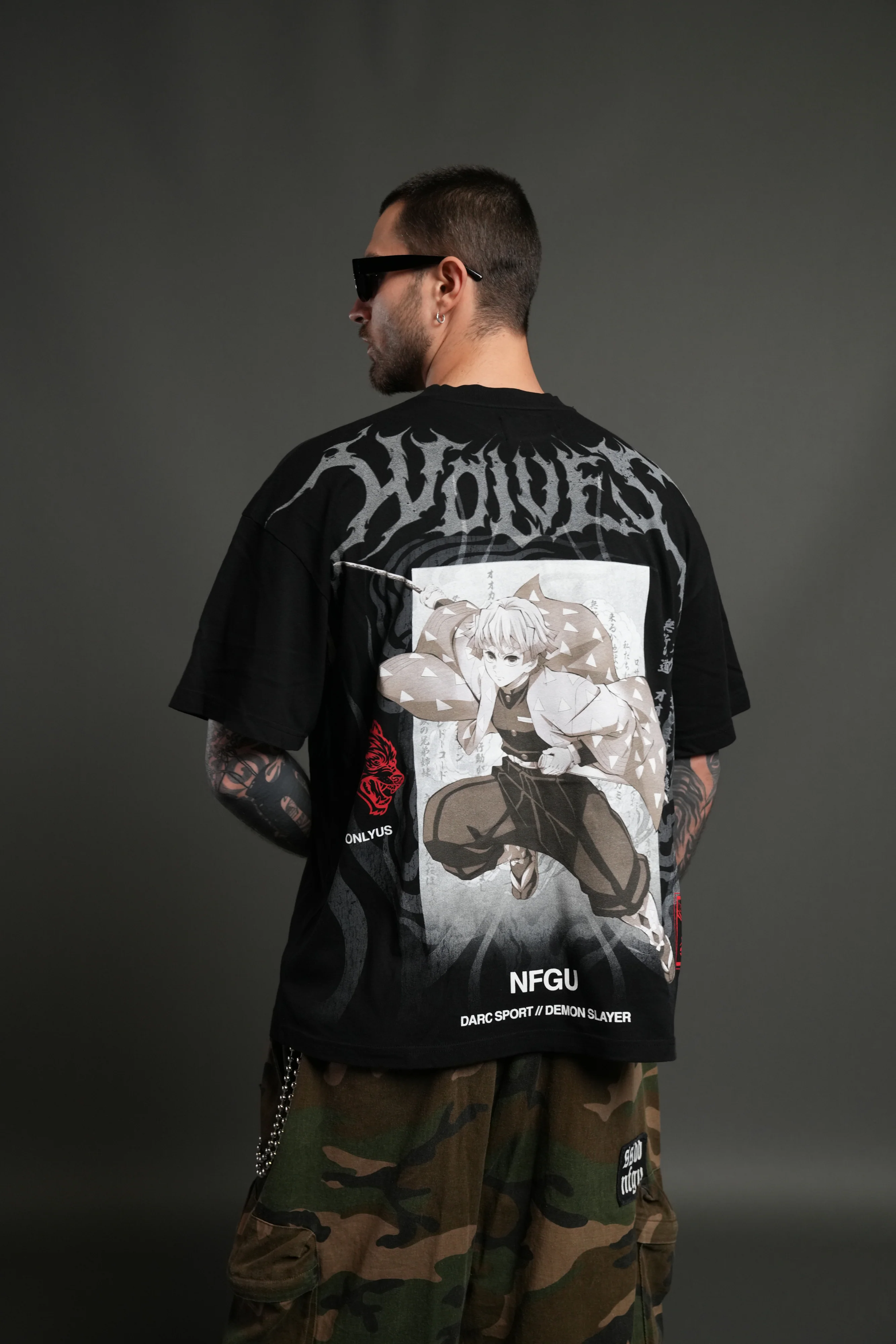 Zenitsu NFGU Premium Oversized Tee in Black - Image 4
